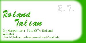 roland talian business card